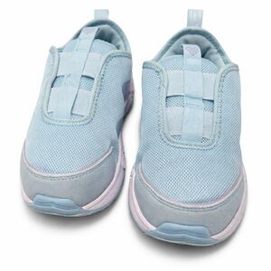 Justice Light Blue Slip-On Sneakers Girls Size 1 Athletic Comfort Shoes